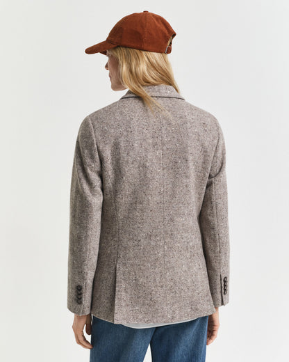 Regular Fit Textured Wool Blazer