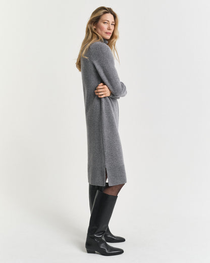 Knit Detail Turtleneck Dress