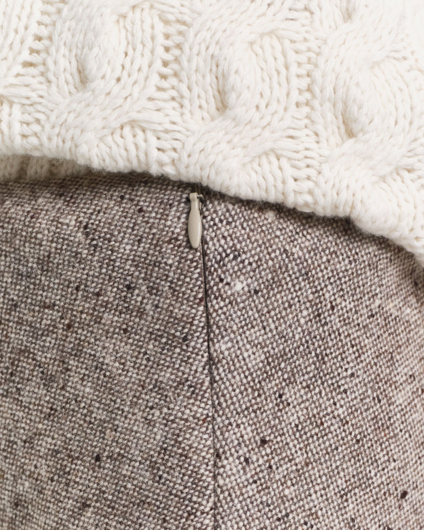 Flared Wool Midi Skirt