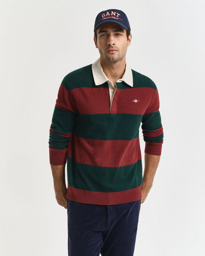 Striped Extra Fine Lambswool Rugger Sweater
