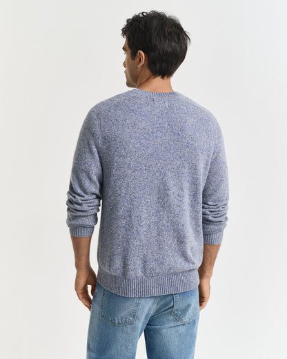 Wool Blend MoulineCrew Neck Sweater