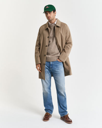 Wool Blend Nepps Crew Neck Sweater