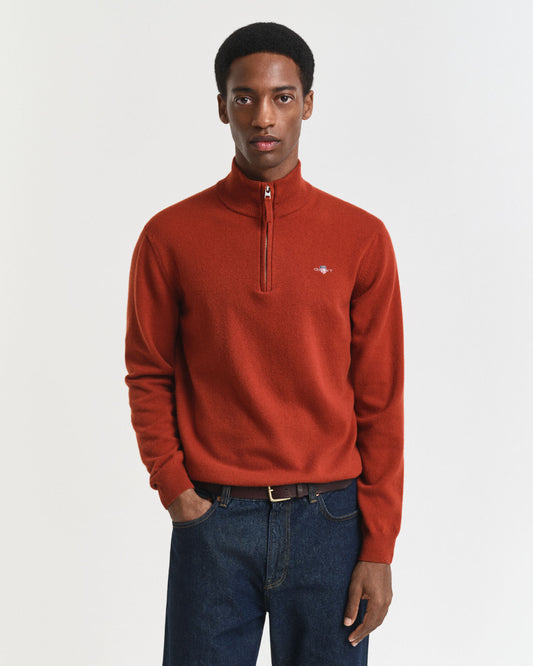 Superfine Lambswool Half-Zip Sweater