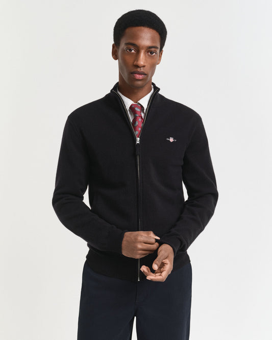 Superfine Lambswool Zip Cardigan