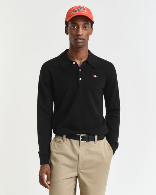 Superfine Lambswool Polo Sweater