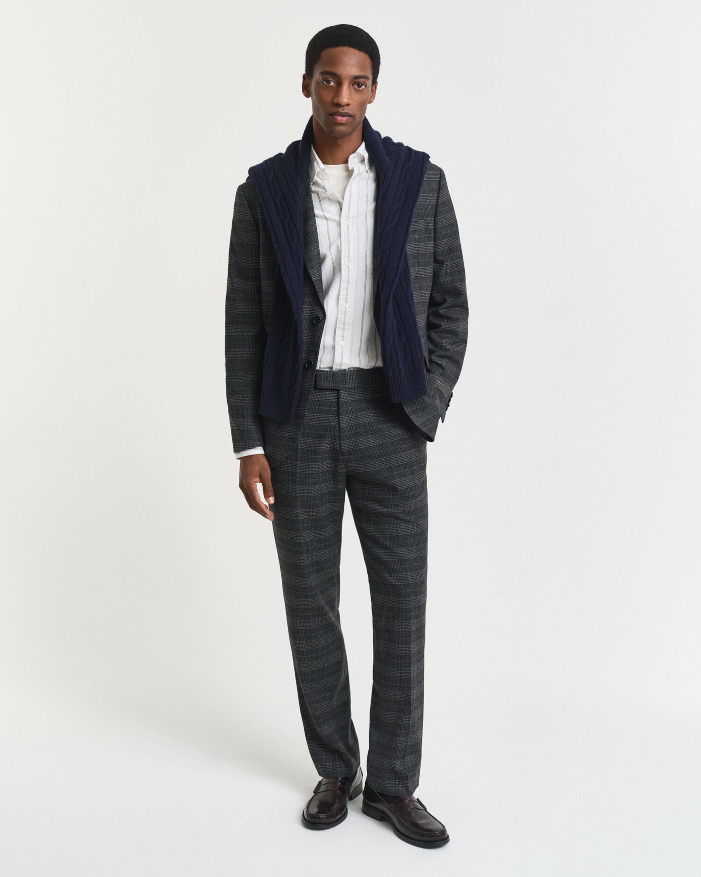 Slim Fit Glen Check Suit Pants