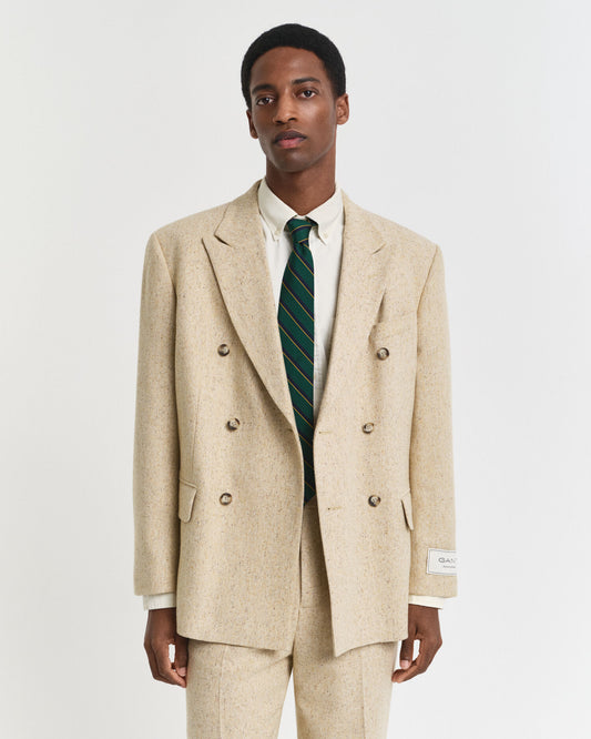 Relaxed Fit Nepps Herringbone Suit Jacket