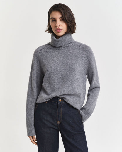 Soft Wool Cashmere Blend Turtleneck Sweater