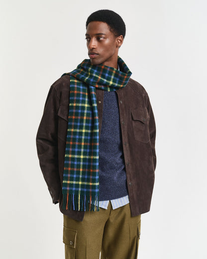 Checked Wool Scarf