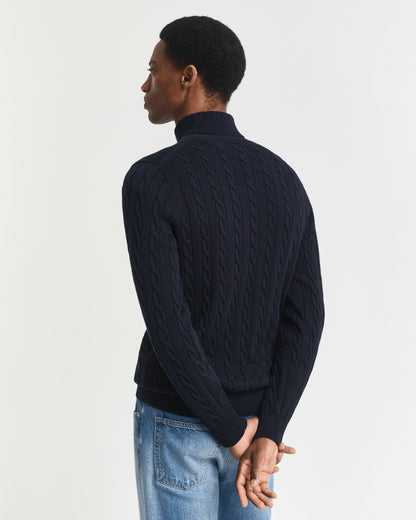 Cotton Cable Knit Turtleneck Sweater