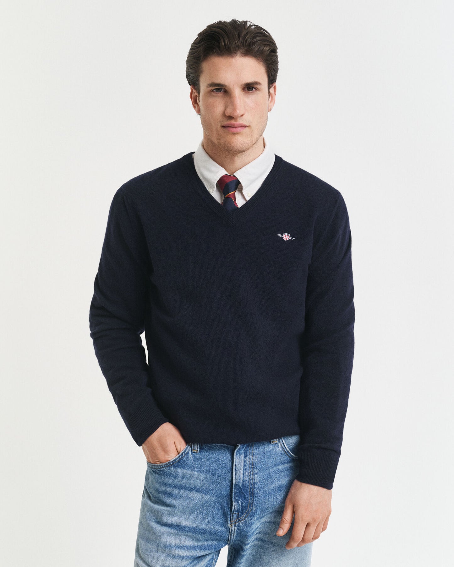 Superfine Lambswool V-Neck Sweater