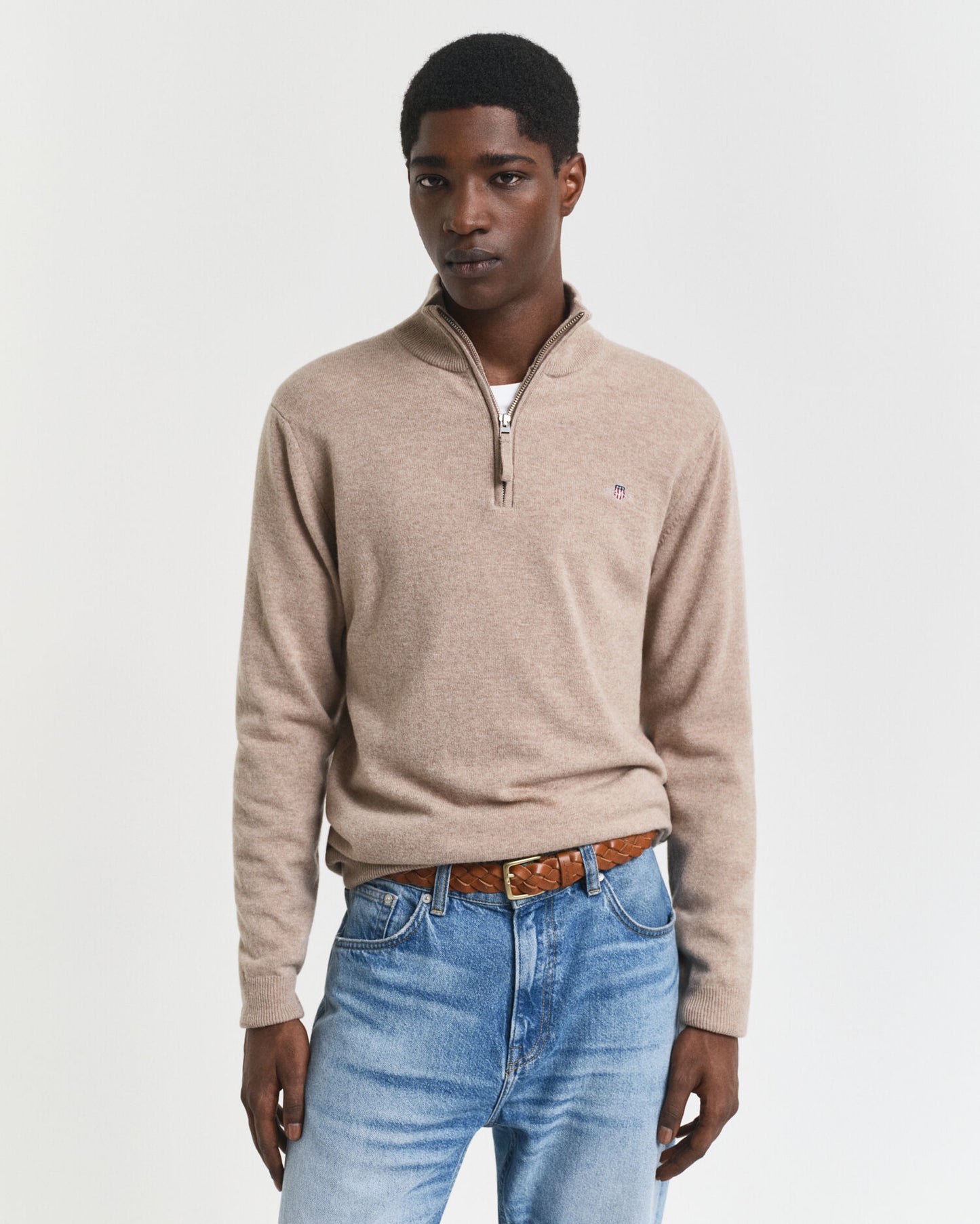 Superfine Lambswool Half-Zip Sweater