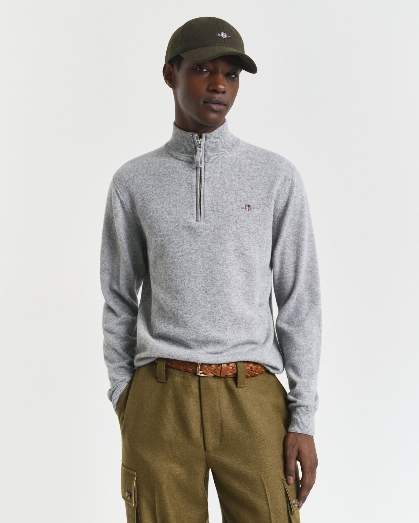 Superfine Lambswool Half-Zip Sweater