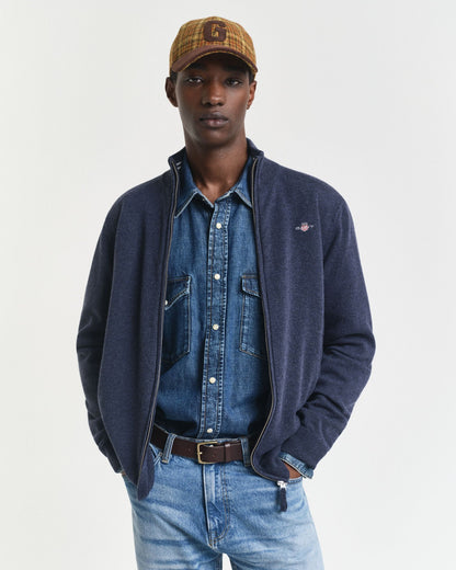 Superfine Lambswool Zip Cardigan