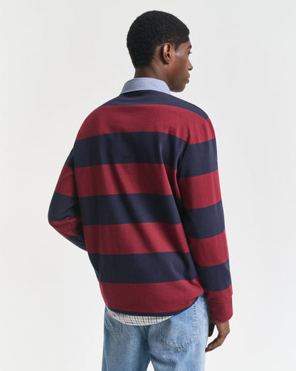 Chambray Collar Striped Heavy Rugger