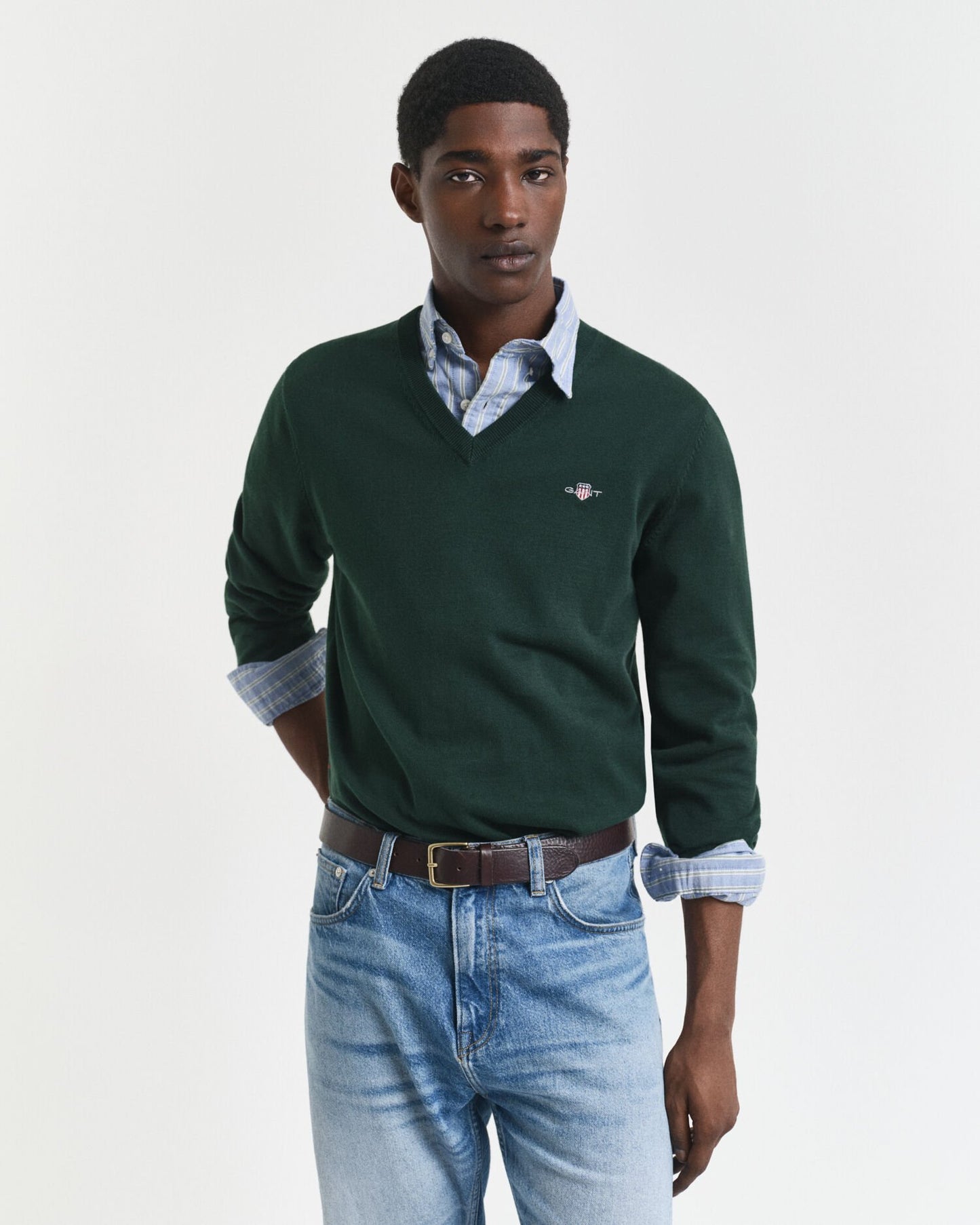Classic Cotton V-Neck Sweater