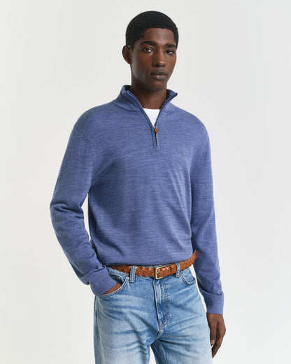 Extra Fine Merino Wool Half-Zip Sweater
