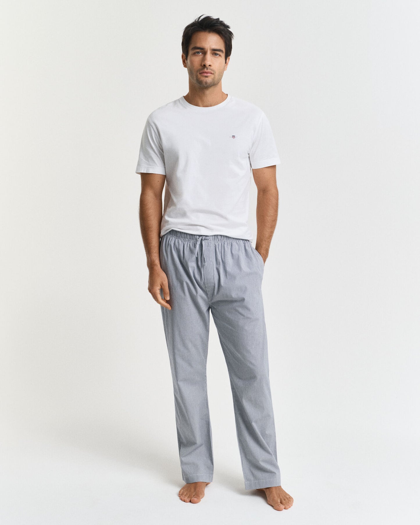 Striped Poplin Pajama Pants