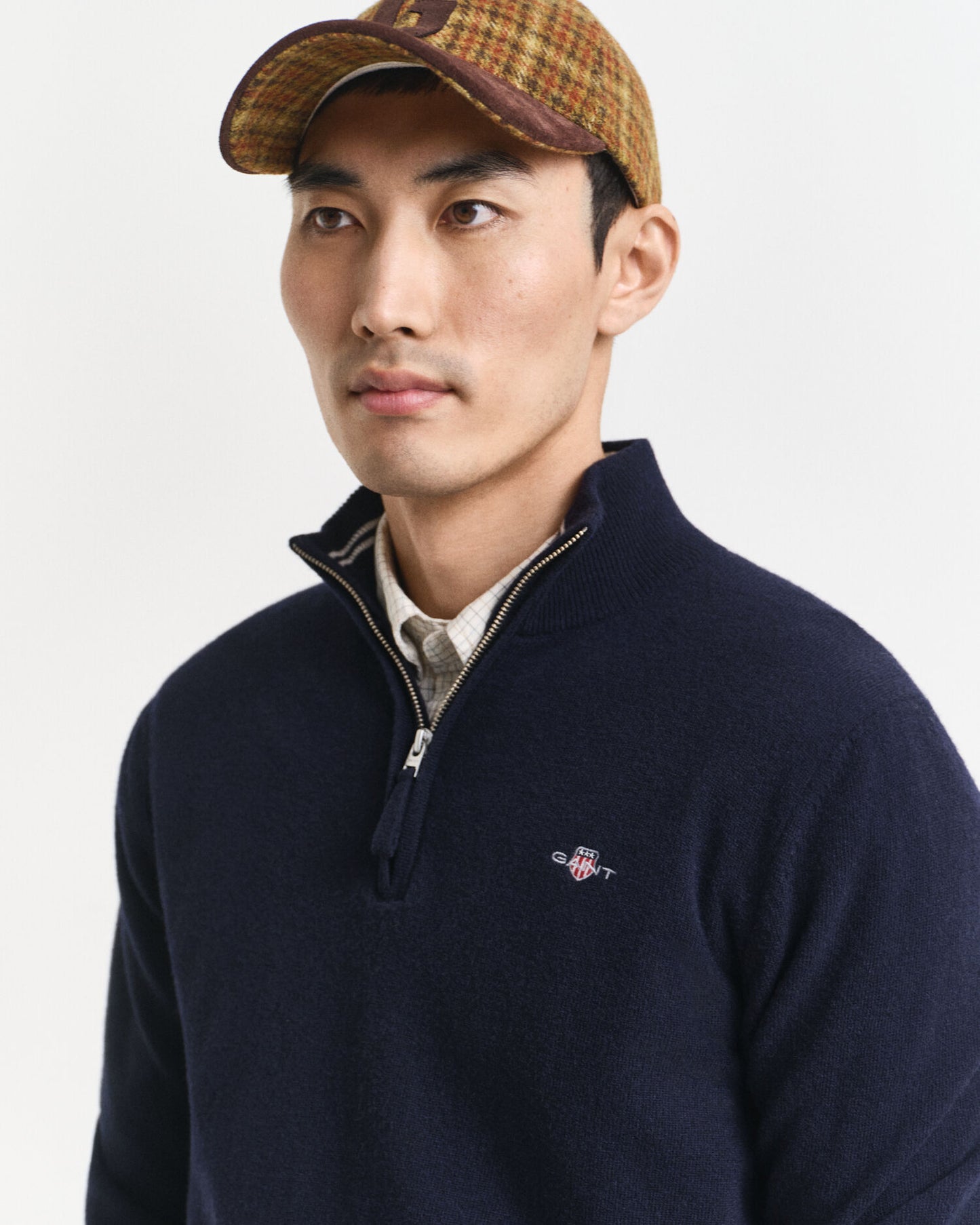 Superfine Lambswool Half-Zip Sweater