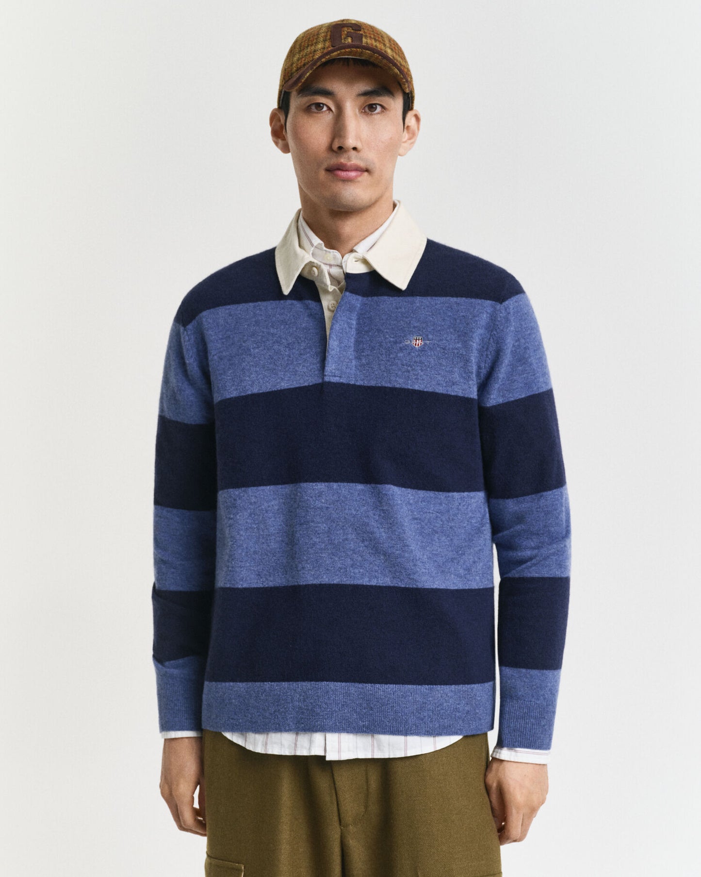 Striped Extra Fine Lambswool Rugger Sweater