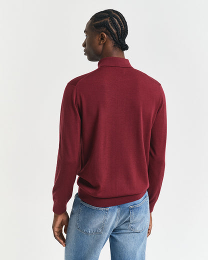 Extra Fine Merino Wool Polo Sweater