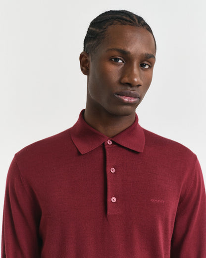 Extra Fine Merino Wool Polo Sweater