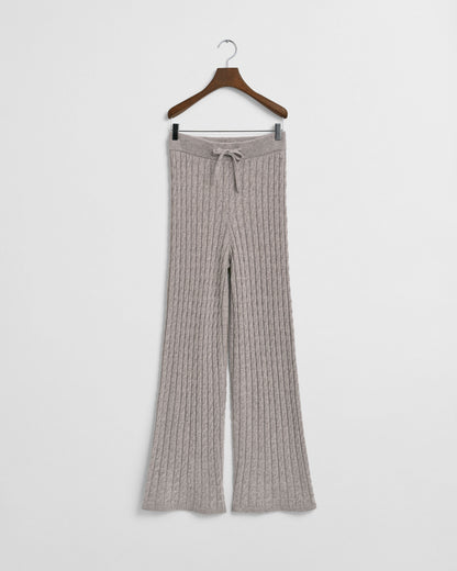 Cable Knit Wool Pants