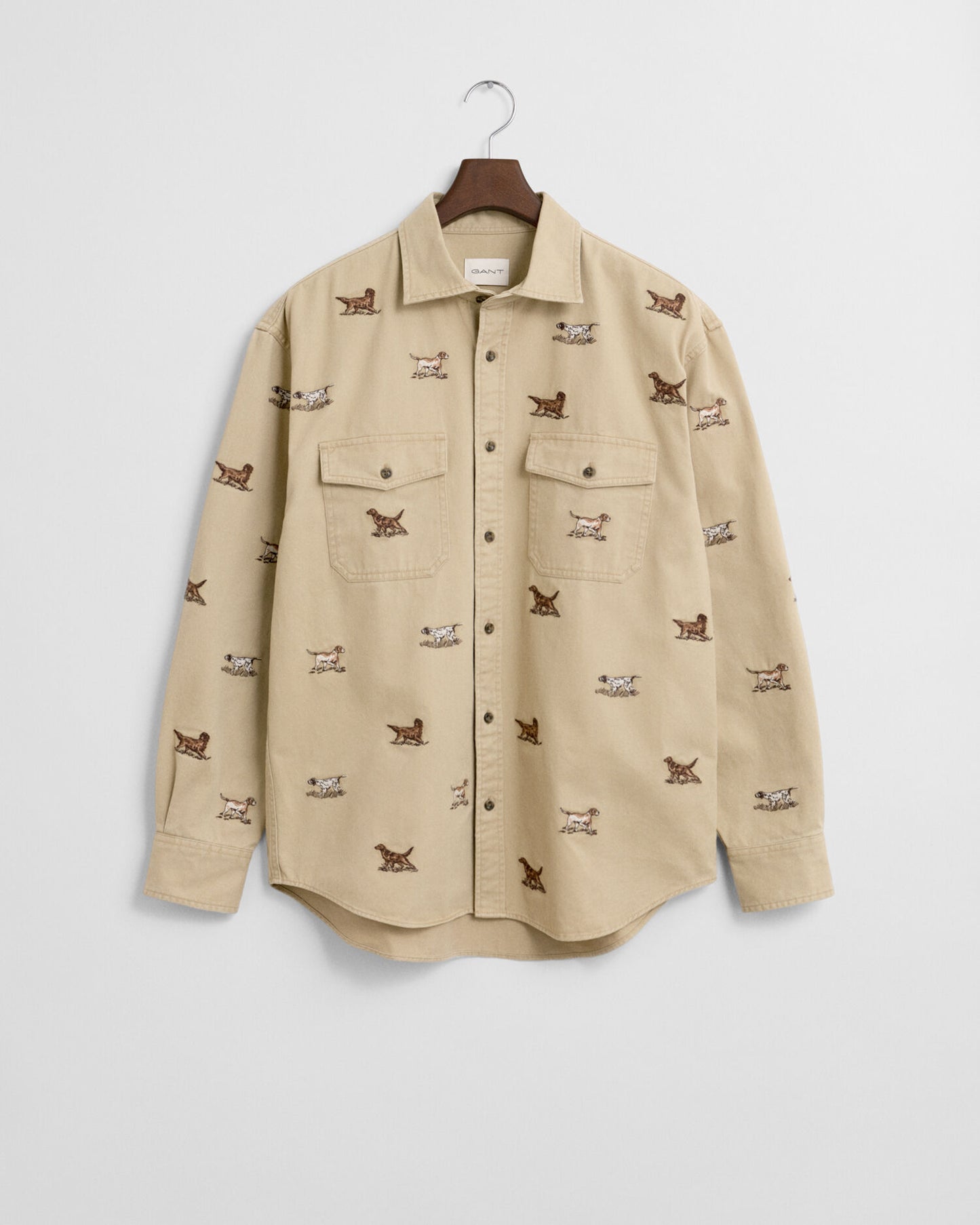 Relaxed Fit Embroidered Twill Shirt