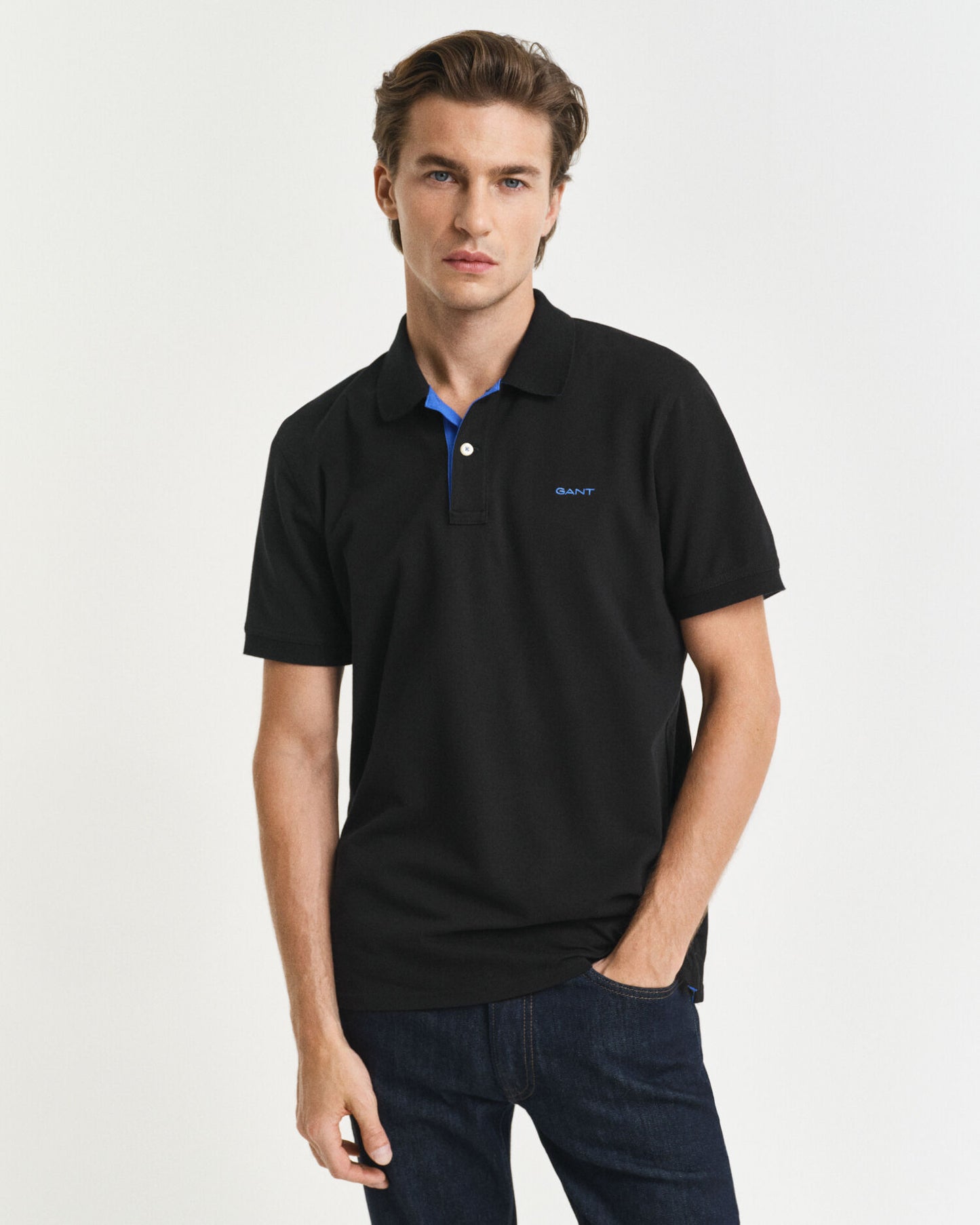 Contrast Piqué Polo Shirt