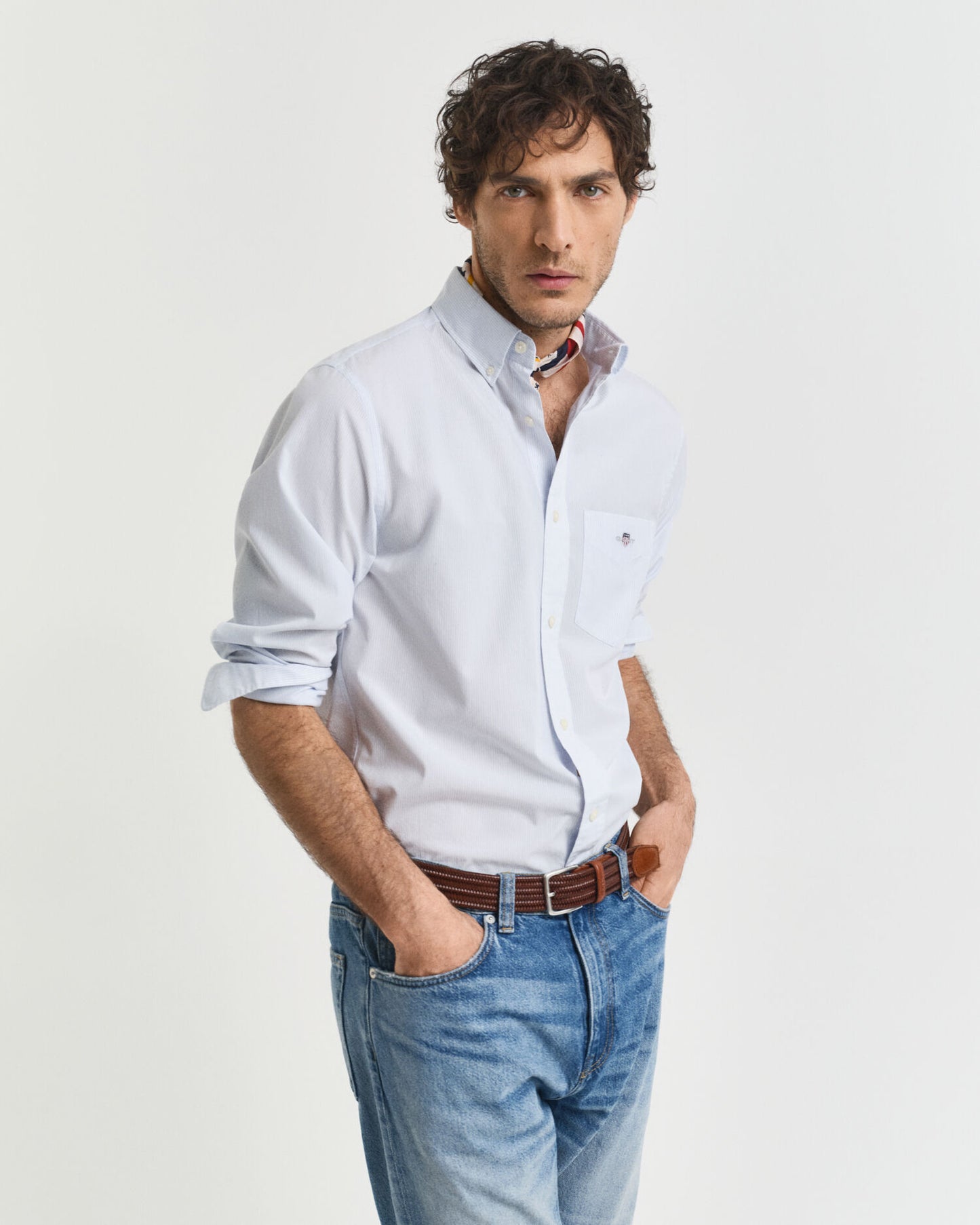 Regular Fit Classic Banker Stripe Poplin Shirt