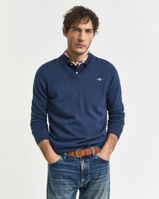 Classic Cotton V-Neck Sweater